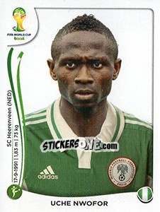 Cromo Uche Nwofor - Coppa del Mondo FIFA Brasile 2014 - Panini