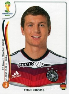 Sticker Toni Kroos - Coppa del Mondo FIFA Brasile 2014 n. 498 - Panini