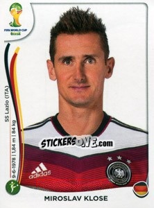 Sticker Miroslav Klose - Coppa del Mondo FIFA Brasile 2014 n. 506 - Panini