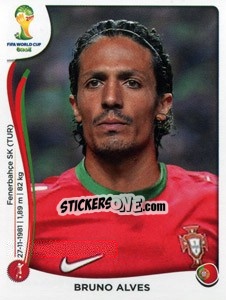 Cromo Bruno Alves - Coppa del Mondo FIFA Brasile 2014 - Panini