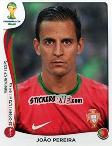 Sticker João Pereira - Coppa del Mondo FIFA Brasile 2014 n. 512 - Panini