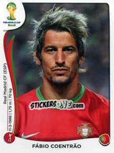 Sticker Fábio Coentrão - Coppa del Mondo FIFA Brasile 2014 - Panini