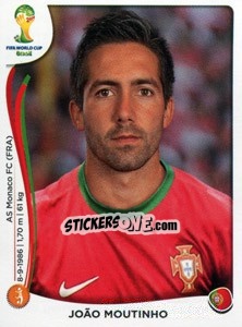 Sticker João Moutinho - Coppa del Mondo FIFA Brasile 2014 - Panini