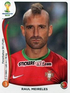 Sticker Raul Meireles - Coppa del Mondo FIFA Brasile 2014 n. 519 - Panini