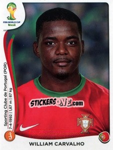 Cromo William Carvalho - Coppa del Mondo FIFA Brasile 2014 - Panini