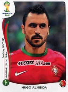 Figurina Hugo Almeida - Coppa del Mondo FIFA Brasile 2014 - Panini