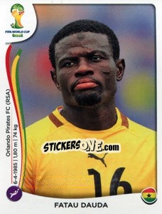 Sticker Fatau Dauda - Coppa del Mondo FIFA Brasile 2014 n. 528 - Panini