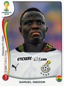 Sticker Samuel Inkoom - Coppa del Mondo FIFA Brasile 2014 - Panini