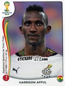 Sticker Harrison Afful - Coppa del Mondo FIFA Brasile 2014 - Panini