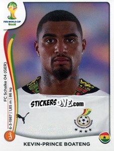 Cromo Kevin-Prince Boateng - Coppa del Mondo FIFA Brasile 2014 - Panini