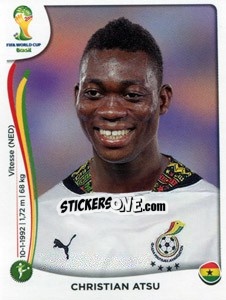 Sticker Christian Atsu - Coppa del Mondo FIFA Brasile 2014 n. 541 - Panini