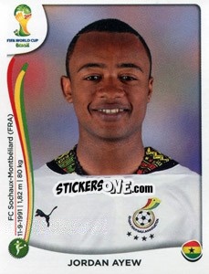 Sticker Jordan Ayew - Coppa del Mondo FIFA Brasile 2014 n. 543 - Panini