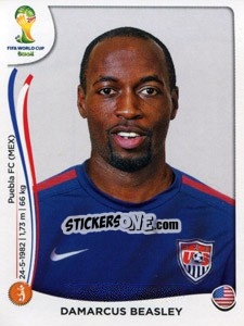 Sticker DaMarcus Beasley - Coppa del Mondo FIFA Brasile 2014 - Panini