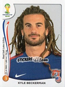 Sticker Kyle Beckerman - Coppa del Mondo FIFA Brasile 2014 - Panini