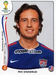 Sticker Mix Diskerud - Coppa del Mondo FIFA Brasile 2014 n. 558 - Panini