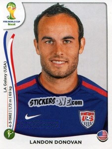 Cromo Landon Donovan - Coppa del Mondo FIFA Brasile 2014 - Panini