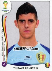 Sticker Thibaut Courtois - Coppa del Mondo FIFA Brasile 2014 n. 566 - Panini