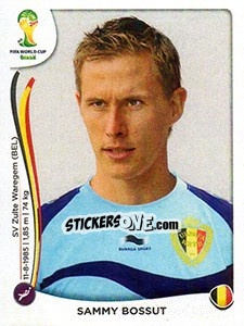 Sticker Sammy Bossut - Coppa del Mondo FIFA Brasile 2014 - Panini