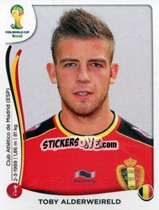 Sticker Toby Alderweireld - Coppa del Mondo FIFA Brasile 2014 - Panini