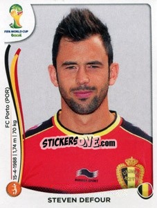 Sticker Steven Defour - Coppa del Mondo FIFA Brasile 2014 n. 572 - Panini