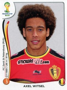Sticker Axel Witsel - Coppa del Mondo FIFA Brasile 2014 n. 573 - Panini