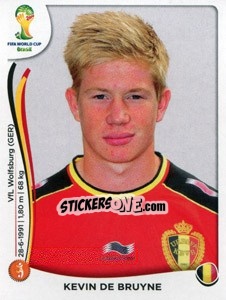 Sticker Kevin De Bruyne - Coppa del Mondo FIFA Brasile 2014 n. 575 - Panini