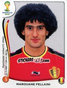 Sticker Marouane Fellaini - Coppa del Mondo FIFA Brasile 2014 n. 576 - Panini