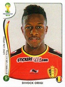 Sticker Divock Origi - Coppa del Mondo FIFA Brasile 2014 n. 580x - Panini