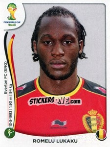 Sticker Romelu Lukaku - Coppa del Mondo FIFA Brasile 2014 n. 581 - Panini