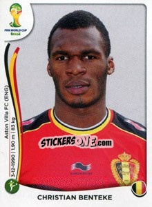 Sticker Christian Benteke - Coppa del Mondo FIFA Brasile 2014 n. 582 - Panini