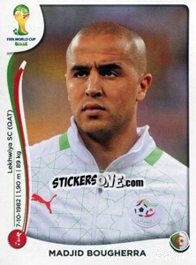 Figurina Madjid Bougherra - Coppa del Mondo FIFA Brasile 2014 - Panini