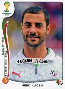 Cromo Mehdi Lacen - Coppa del Mondo FIFA Brasile 2014 - Panini