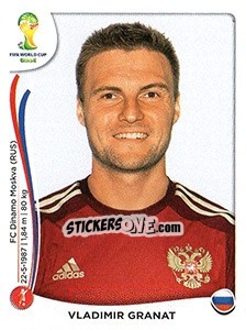 Cromo Vladimir Granat - Coppa del Mondo FIFA Brasile 2014 - Panini