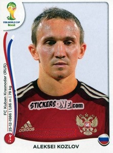 Figurina Aleksei Kozlov - Coppa del Mondo FIFA Brasile 2014 - Panini