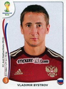 Figurina Vladimir Bystrov - Coppa del Mondo FIFA Brasile 2014 - Panini