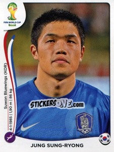 Sticker Jung Sung-Ryong - Coppa del Mondo FIFA Brasile 2014 n. 623 - Panini