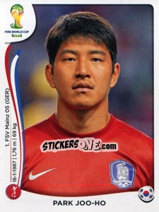 Sticker Park Joo-Ho - Coppa del Mondo FIFA Brasile 2014 n. 627 - Panini