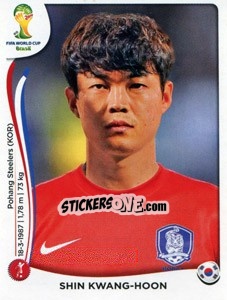 Sticker Shin Kwang-Hoon - Coppa del Mondo FIFA Brasile 2014 n. 628 - Panini