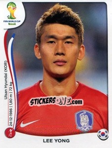 Figurina Lee Yong - Coppa del Mondo FIFA Brasile 2014 - Panini