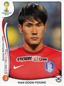 Sticker Han Kook-Young - Coppa del Mondo FIFA Brasile 2014 - Panini