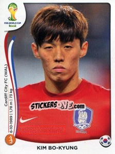 Sticker Kim Bo-Kyung - Coppa del Mondo FIFA Brasile 2014 n. 634 - Panini
