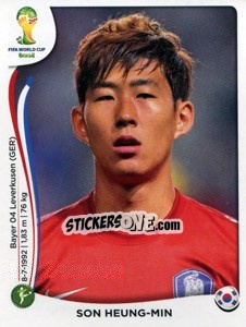 Sticker Son Heung-Min - Coppa del Mondo FIFA Brasile 2014 n. 635 - Panini
