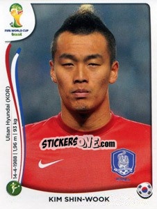 Sticker Kim Shin-Wook - Coppa del Mondo FIFA Brasile 2014 n. 637 - Panini