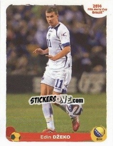 Sticker Edin Džeko - Coppa del Mondo FIFA Brasile 2014 n. CC-C - Panini