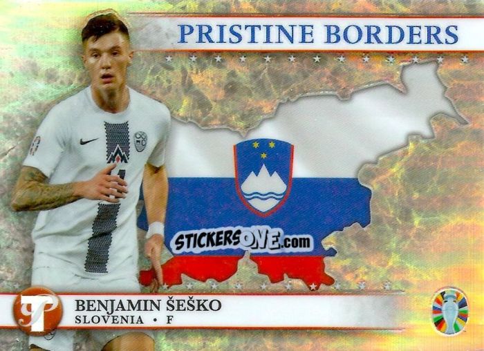Sticker Benjamin Sesko - Pristine Road to UEFA EURO 2024
 n. PB-BS - Topps