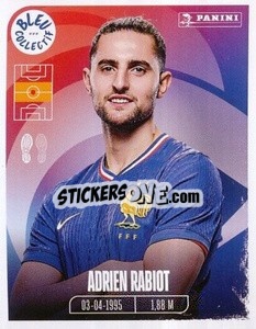 Sticker Adrien Rabiot - Portrait -  FFF Tournament Edition 2024
 n. 86 - Panini