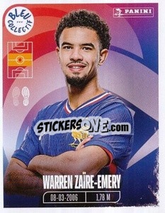 Sticker Warren Zaïre-Emery - Portrait -  FFF Tournament Edition 2024
 n. 96 - Panini