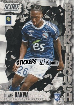 Figurina Dilane Bakwa - Score Ligue 1 2023-2024
 n. B14 - Panini
