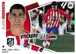 Sticker Álvaro Morata (19) - LaLiga 2024-2025
 n. 90 - Colecciones ESTE