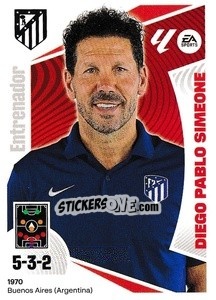 Sticker Entrenador Atlético de Madrid - Diego Pablo Simeone (2) - LaLiga 2024-2025
 n. 72 - Colecciones ESTE